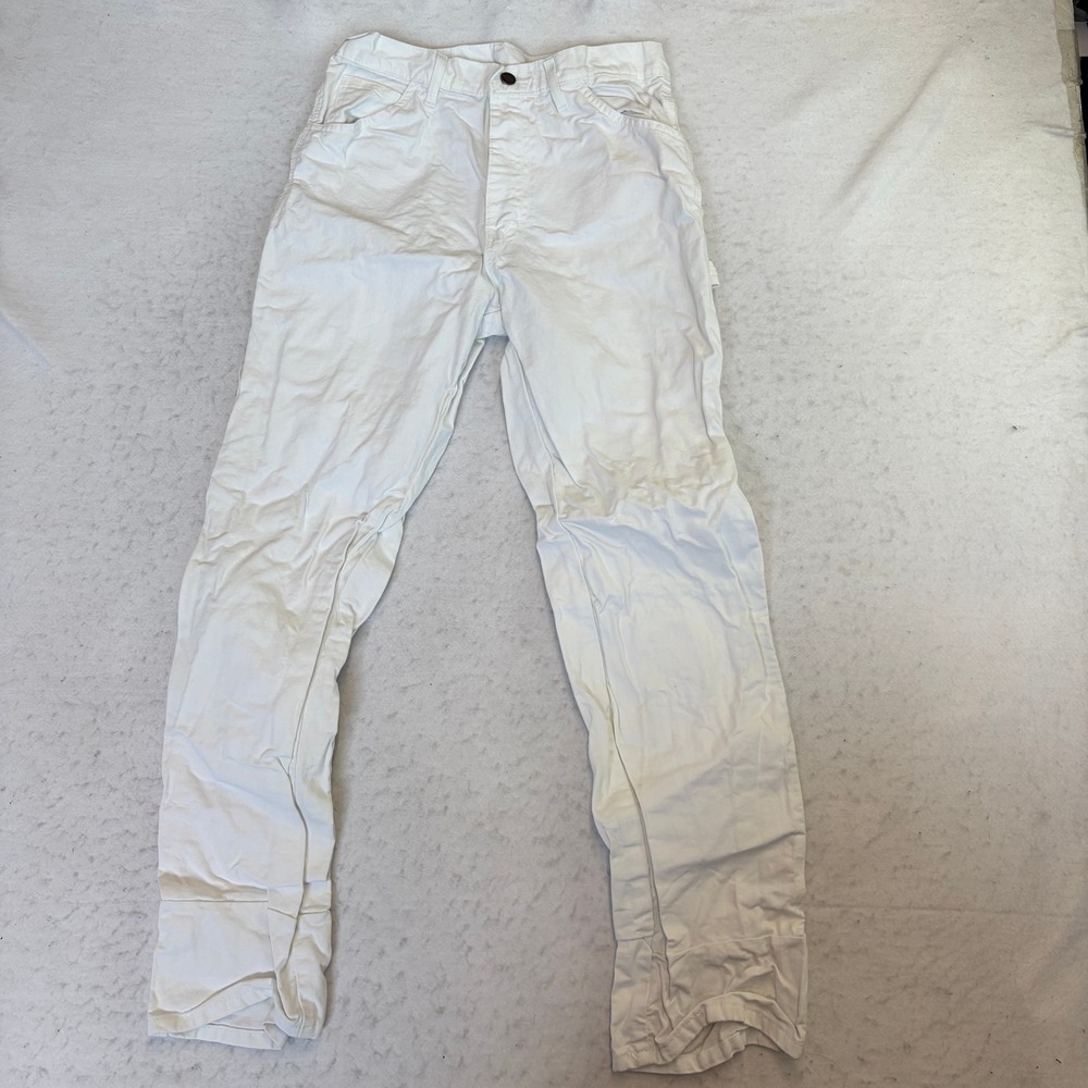 Dickies Carpenter Pants Mens 30x32 White Utility Workwear 1953CWH